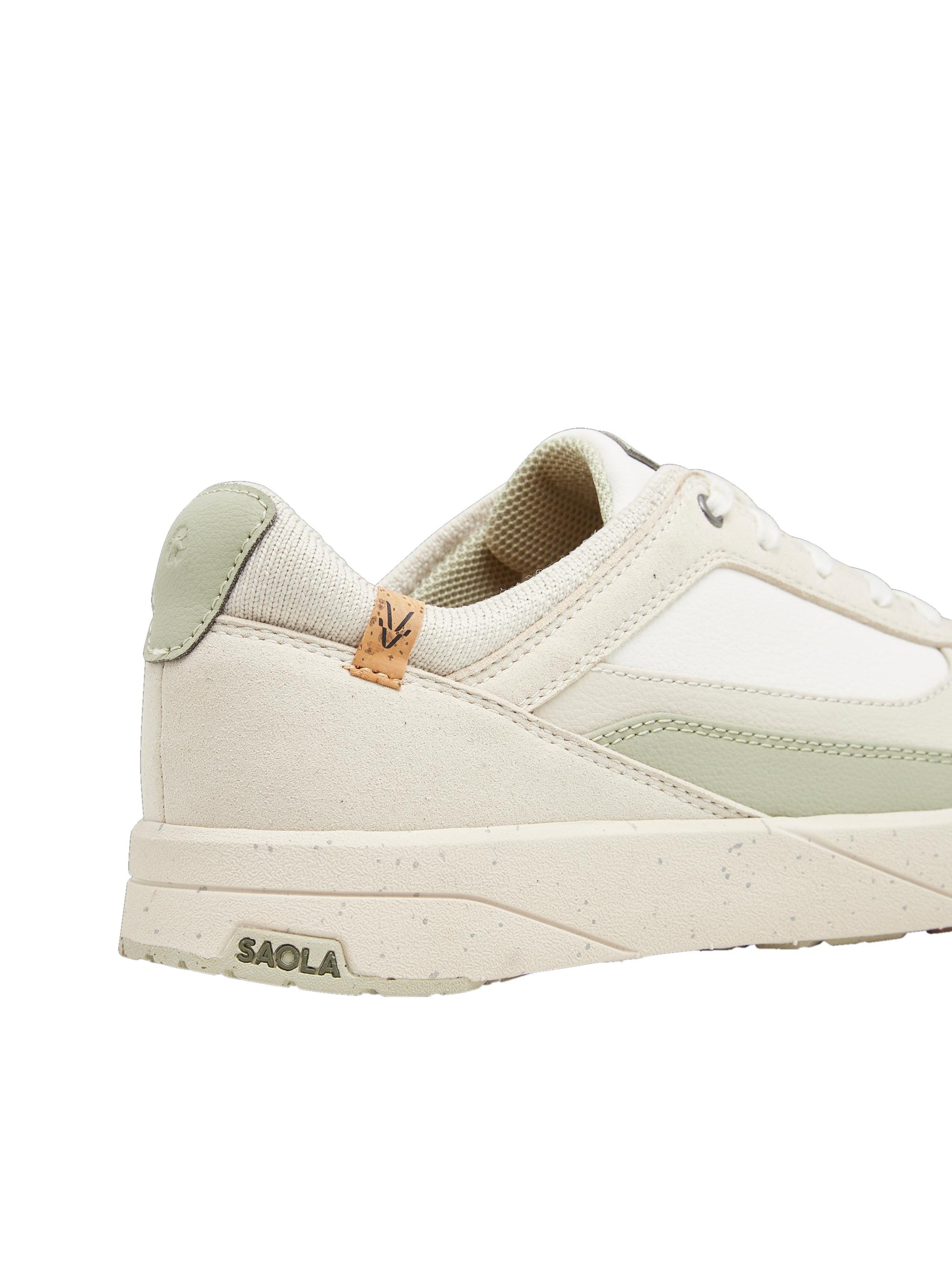 SAOLA Lace-up shoe 'Quito W White Faded Green' in Beige