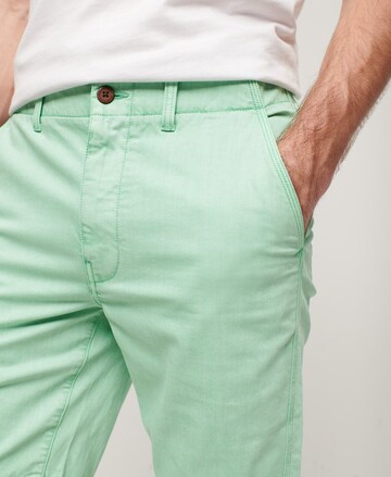 Superdry Slimfit Chino 'Officer' in Groen