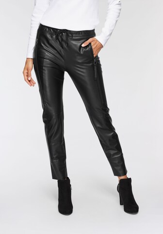 Coupe slim Pantalon MAC en noir