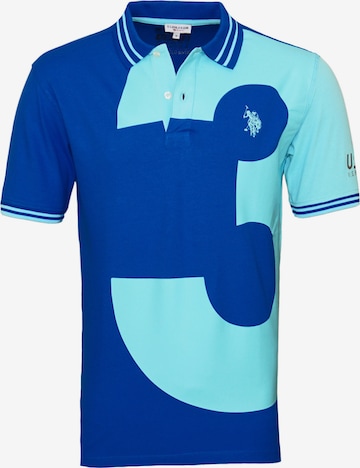 Maglietta 'No. 3' di U.S. POLO ASSN. in blu: frontale