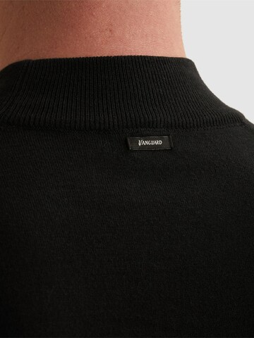 VANGUARD Neulepaita 'Pullover in cotton/modal with mockneck' värissä musta