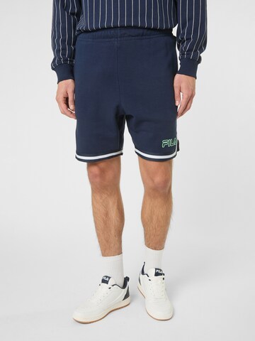 FILA Loosefit Broek 'STATUTO relaxed basketball shorts' in Blauw: voorkant