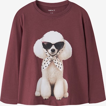 NAME IT Shirt 'NMFVOTEA' in Lila: Vorderseite