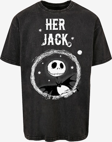 F4NT4STIC Shirt 'Disney Nightmare Before Christmas Her Jack' in Zwart: voorkant