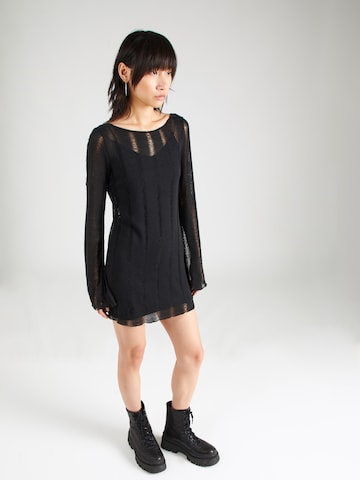 BDG Urban Outfitters - Vestido de malha 'ALISHA' em preto: frente