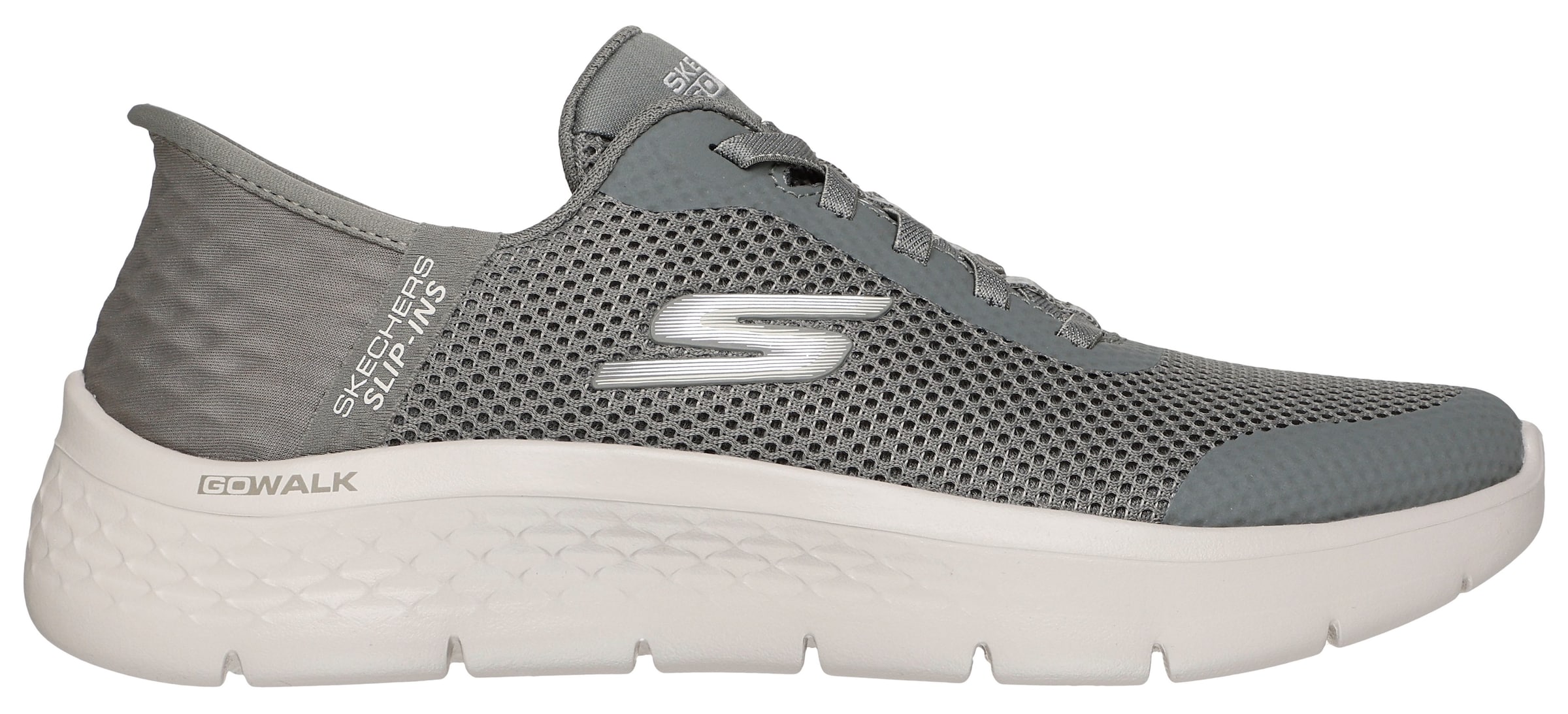 Baskets basses 'Go Walk Flex - Grand Entry' SKECHERS en gris : devant