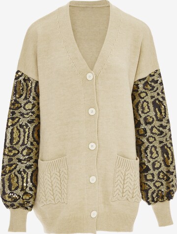 Cardigan IMANE en beige : devant