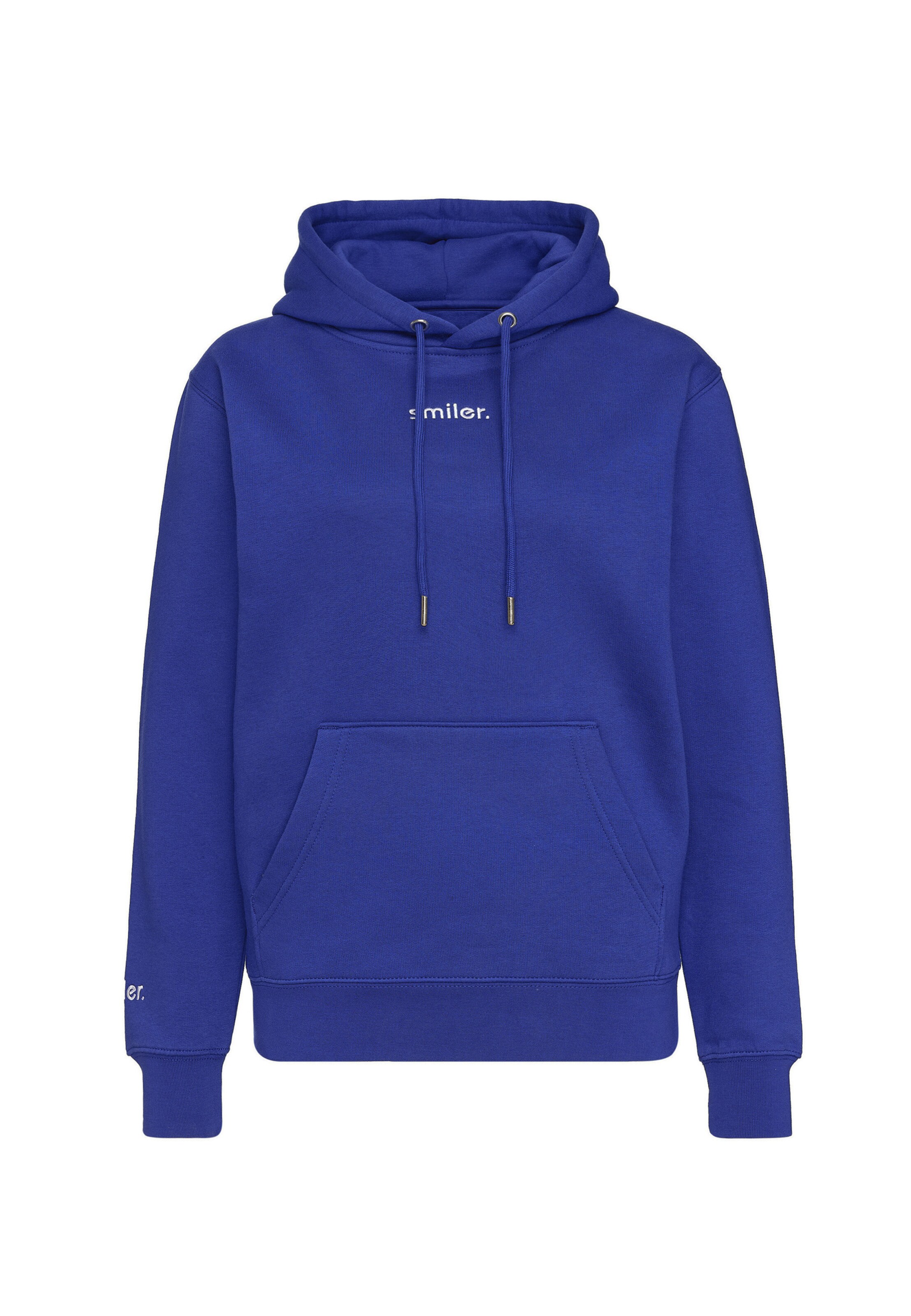 smiler. Kapuzenpullover buddy. in Blau: Vorderseite