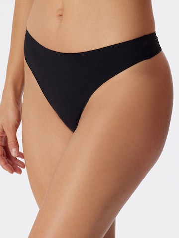 SCHIESSER Thong ' Invisible Soft ' in Black: front