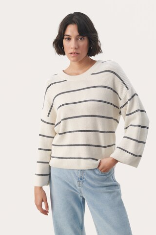 Pull-over Part Two en beige : devant