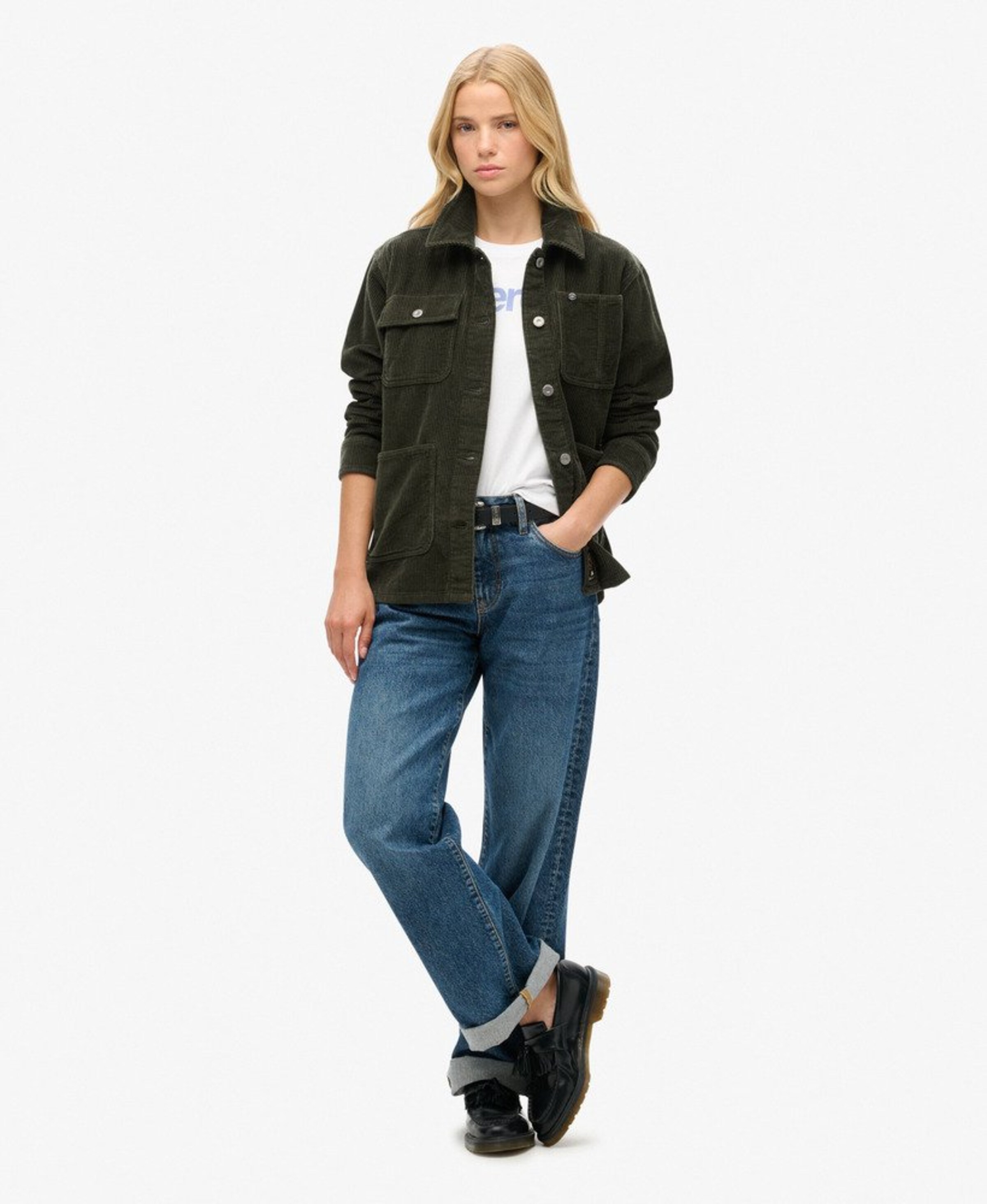 Veste mi-saison Superdry en vert