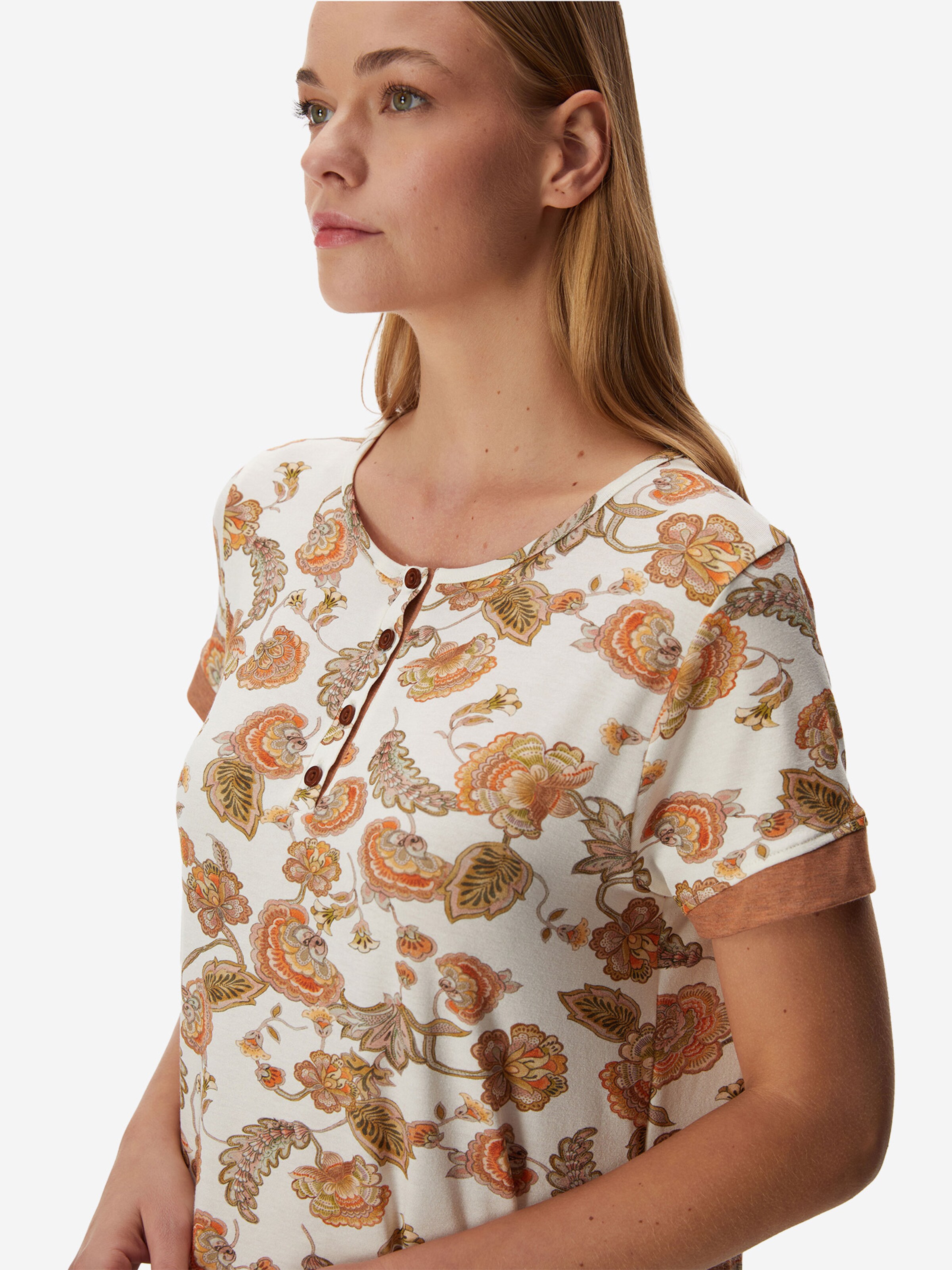 Goldenbay - Camiseta de noche 'Irises' en beige
