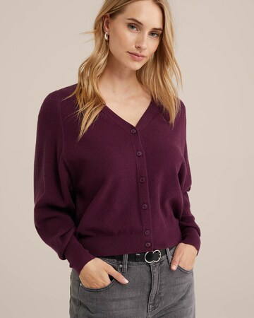 WE Fashion Strickjacke in Lila: Vorderseite