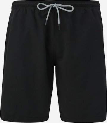 s.Oliver Men Big Sizes Board Shorts in Black: front