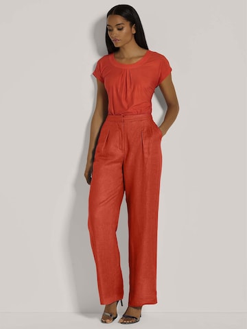 MADELEINE Wide leg Bandplooibroek in Oranje