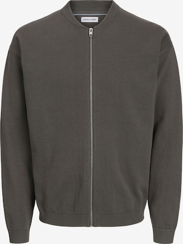 JACK & JONES Kardigán 'JWHCALVIN' - Sivá: predná strana