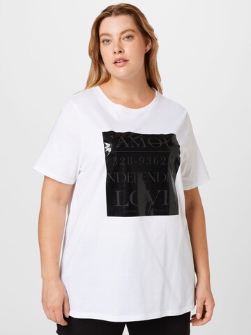 River Island Plus T-Shirt in Weiß: Vorderseite