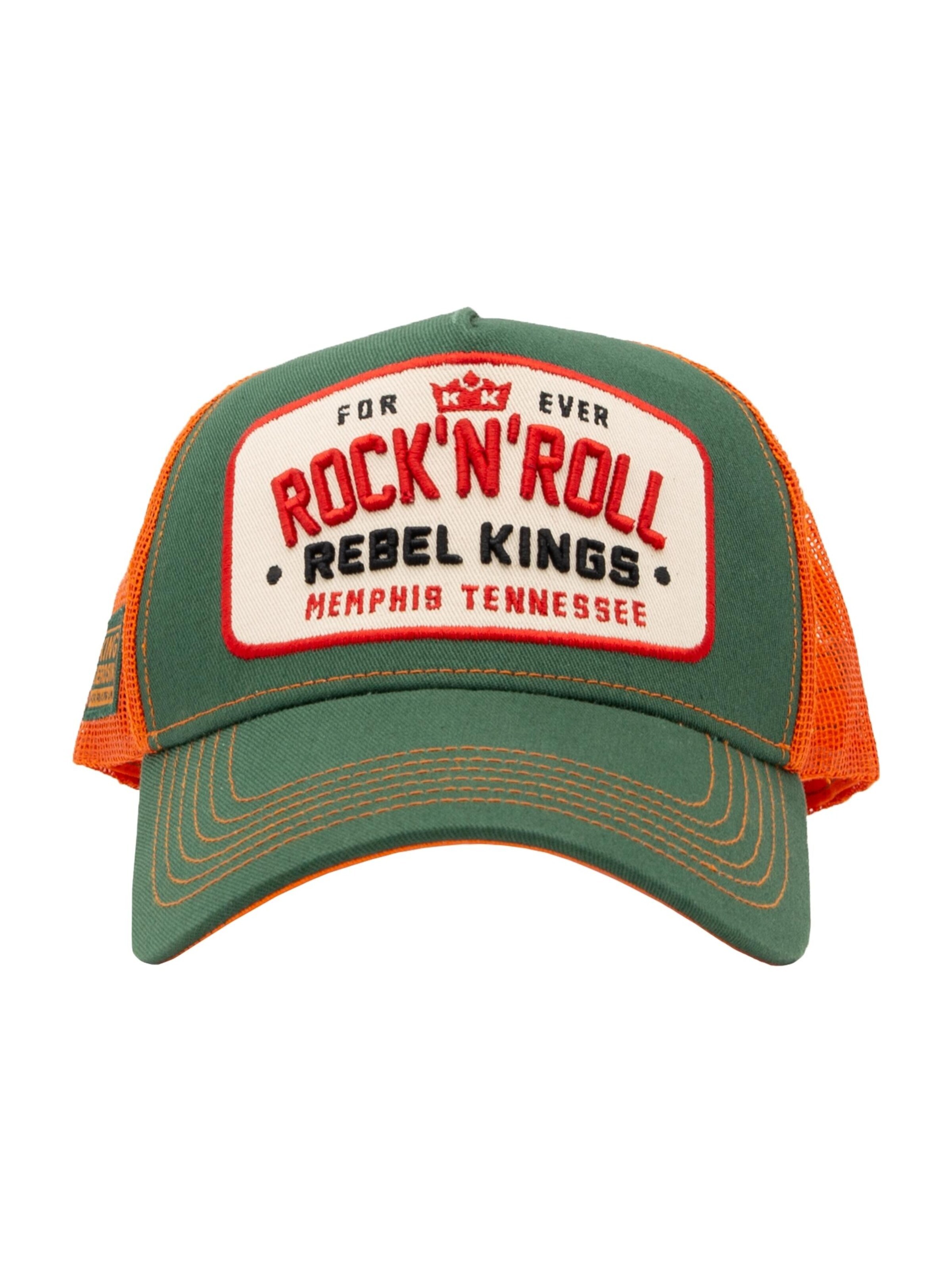 King Kerosin Cap 'Forever Rock'n'Roll' in Green: front