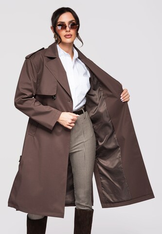 Manteau mi-saison 'OW-COLC-0117' Ombre en marron