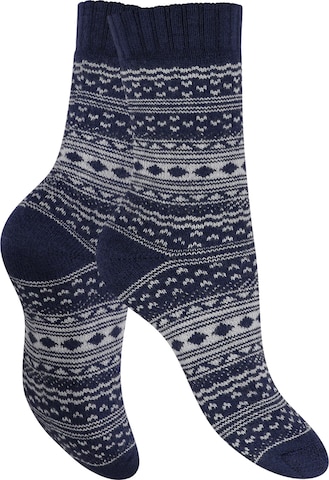 celodoro Socken 'Wollsocken' in Blau: Vorderseite