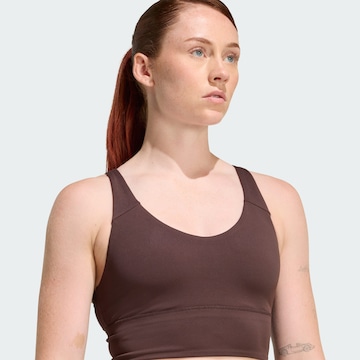 Bustier Soutien-gorge de sport 'Studio All Me' ADIDAS PERFORMANCE en marron