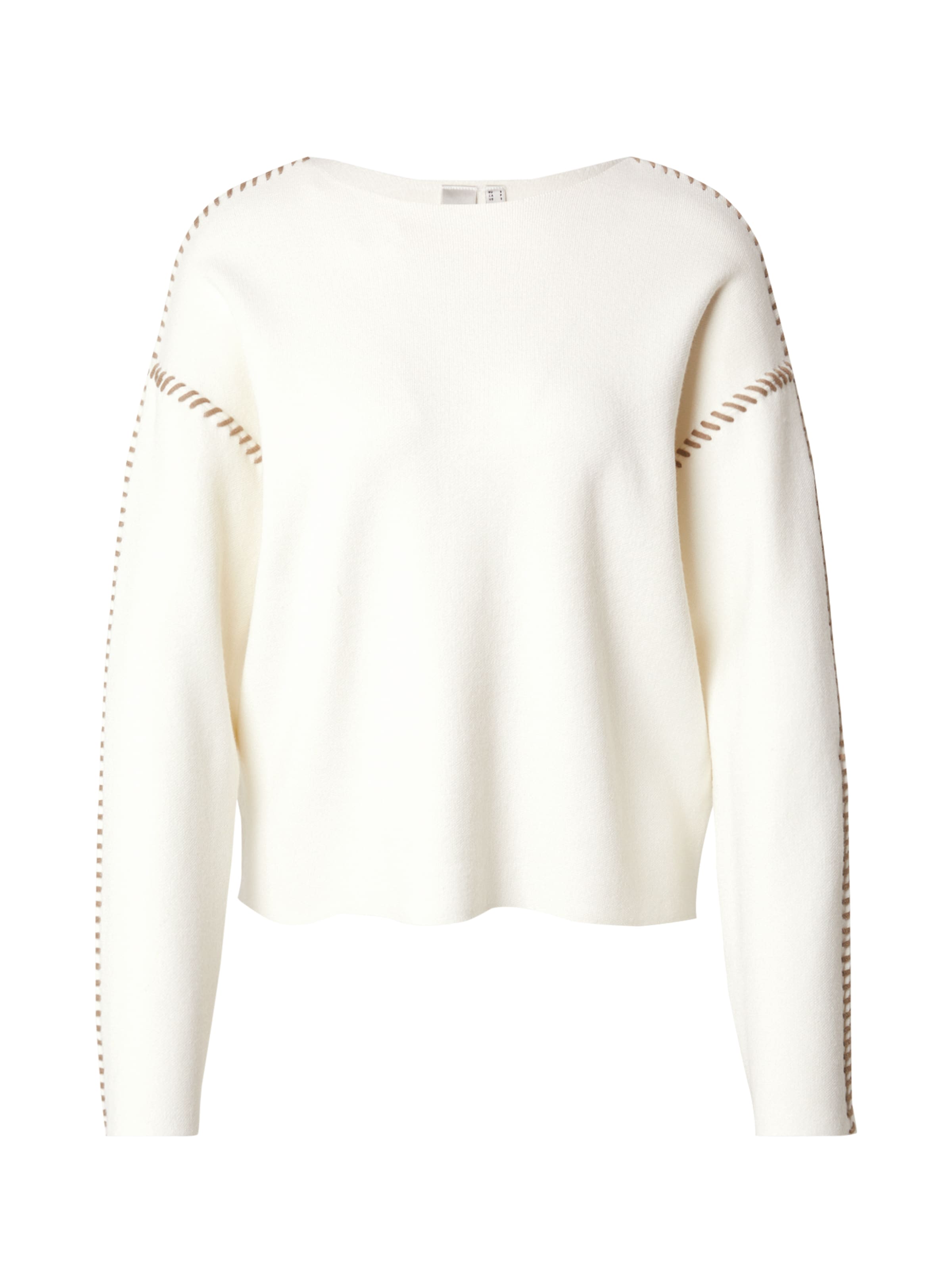 Pull-over 'YASSTITCHA' YAS en blanc : devant