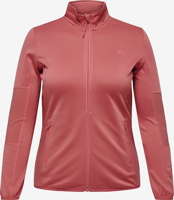 Only Play Curvy Athletic Jacket in Red: front