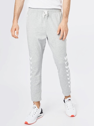 Hummel Tapered Workout Pants 'Ray 2.0' in Grey: front