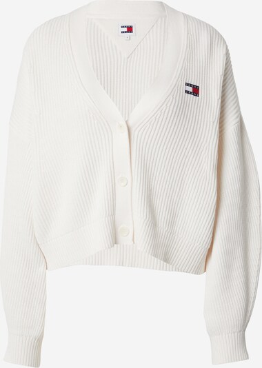 Tommy Jeans Cardigan 'ESSENTIAL' i navy / brandrød / hvid / offwhite, Produktvisning