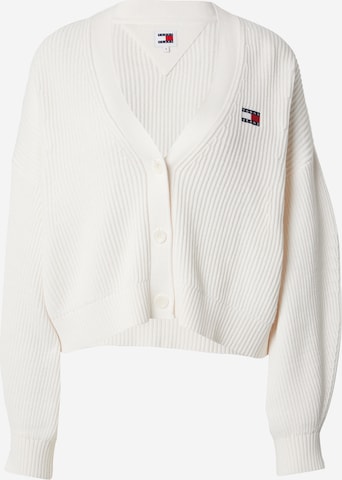 Tommy Jeans Knit cardigan 'ESSENTIAL' in White: front