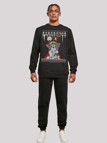 F4NT4STIC Sweatshirt 'Tom und Jerry Christmas Fair Isle' in Grau