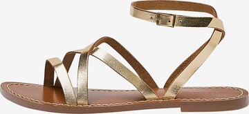 Pull&Bear Sandalen in Gold