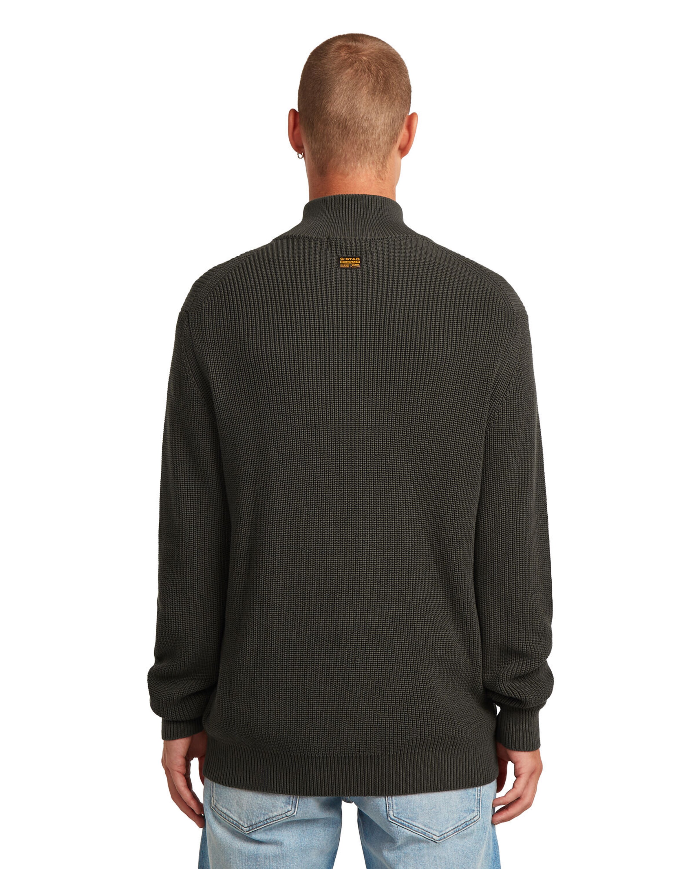 G-STAR Pullover 'Half Zip' in Schwarz