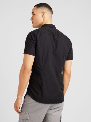 Coupe slim Chemise 'JOE' JACK & JONES en noir