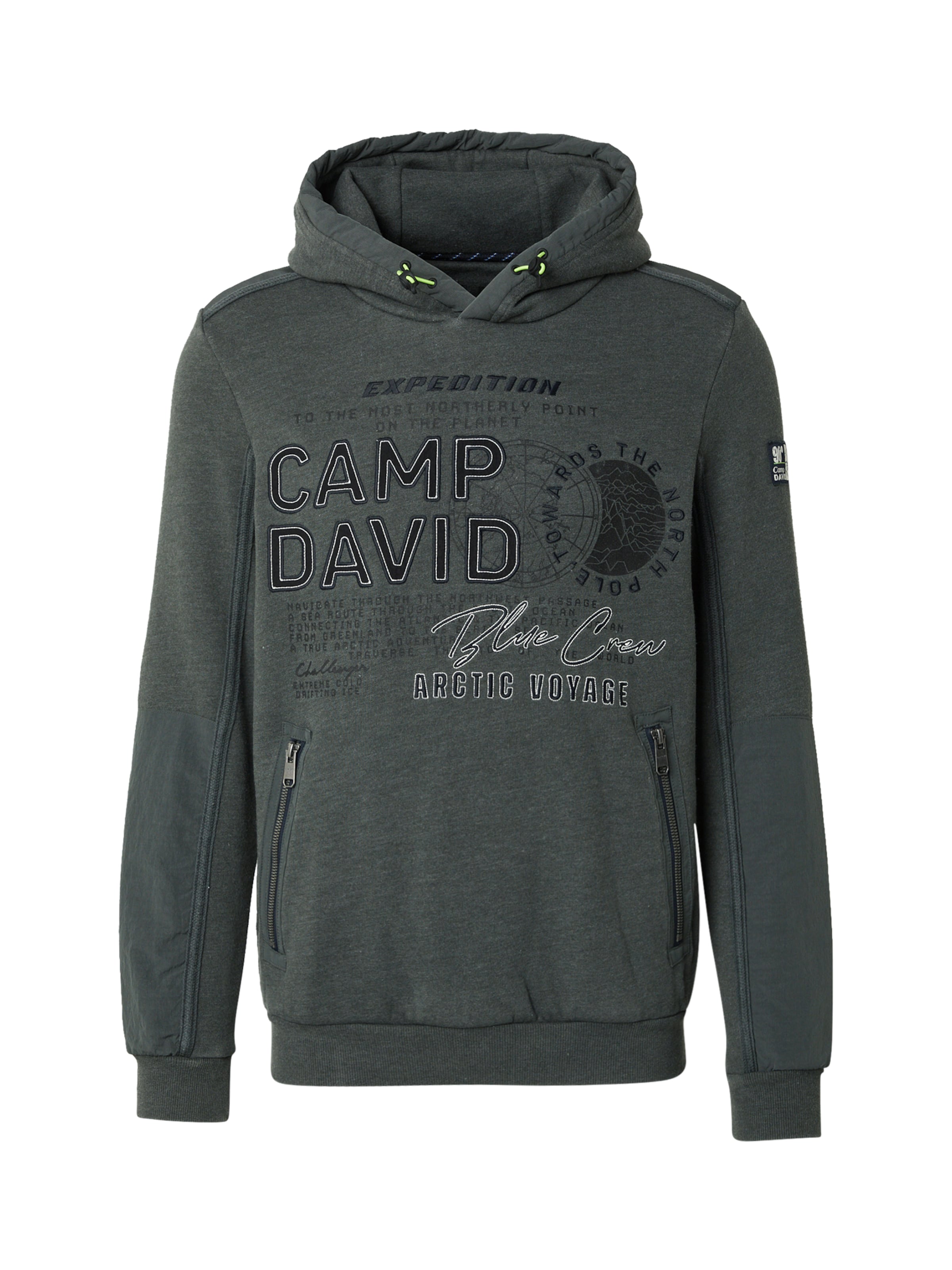 CAMP DAVID Sweatshirt in Green: front