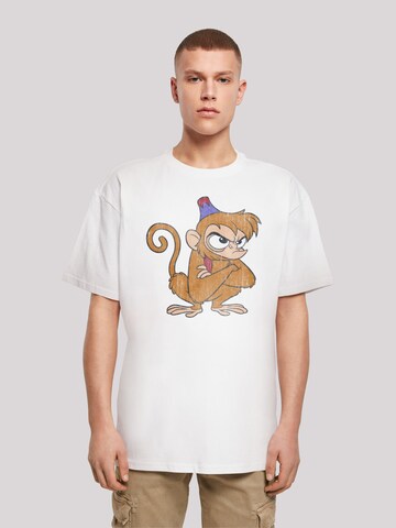T-Shirt 'Disney Aladdin Angry Abu' F4NT4STIC en blanc : devant