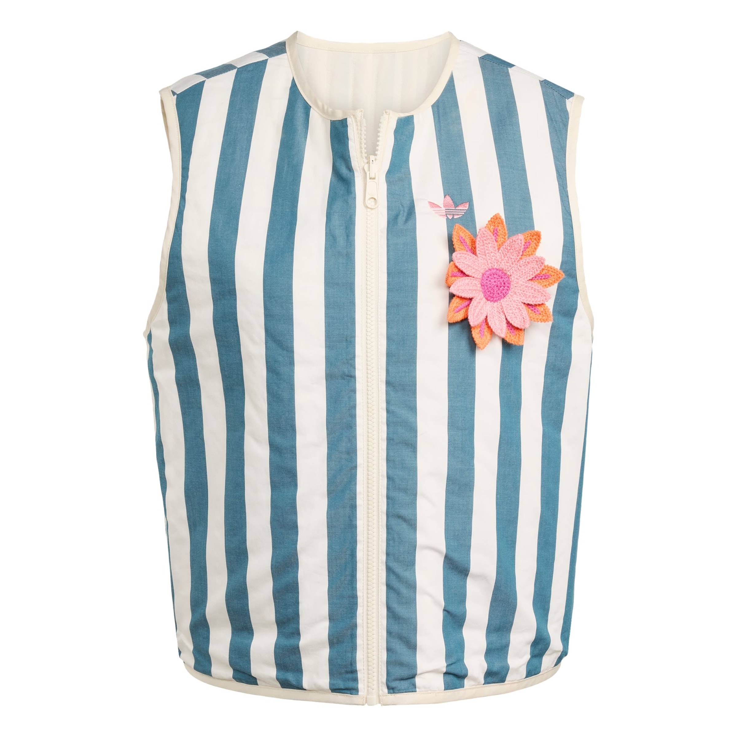 ADIDAS ORIGINALS Vest 'Summer Glow Reversible', värv valge: eest vaates