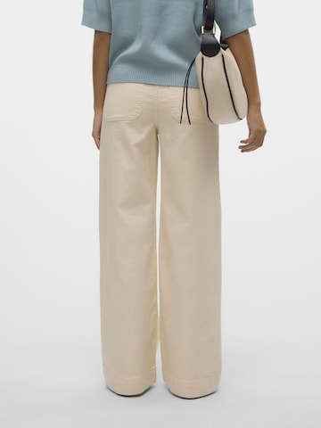VERO MODA Wide Leg Jeans i beige