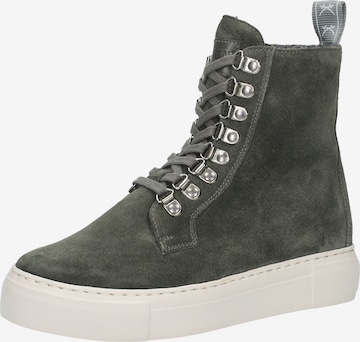 SANSIBAR Lace-Up Ankle Boots in Grey: front