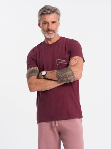 Ombre Shirt 'S1742' in Rood: voorkant