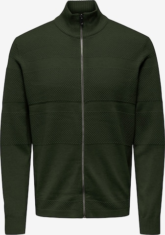 Only & Sons - Cárdigan 'ONSMalik' en verde: frente