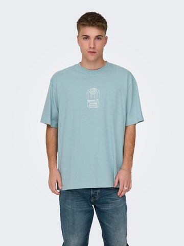 T-Shirt 'MALIK' Only & Sons en bleu