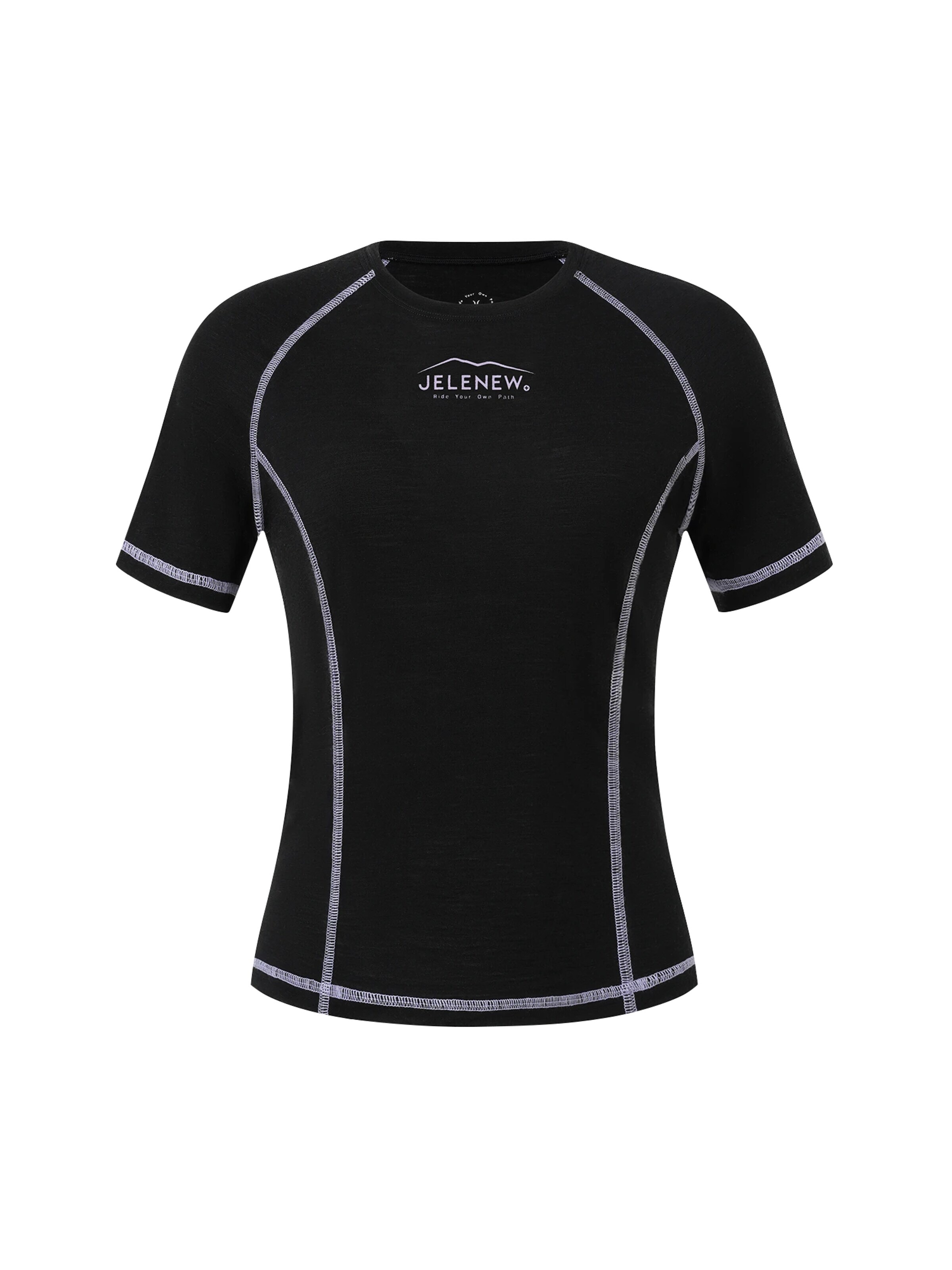 Maglietta 'Merino Wool Short-Sleeve Shirt' di Jelenew in nero: frontale