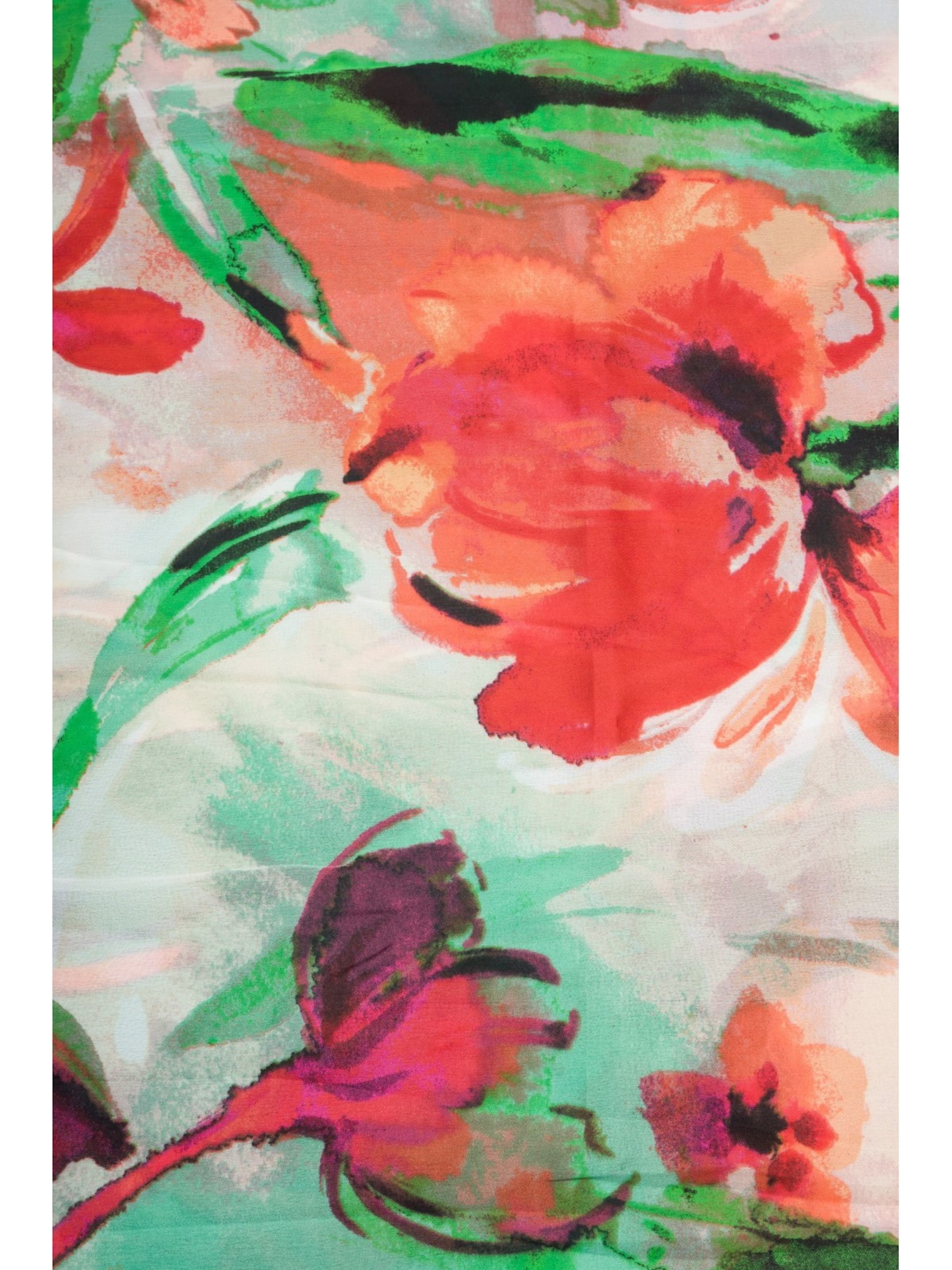 styleBREAKER Schal 'Schal mit Aquarell Blumen Muster'‌‌‌‌‌‌‌‌ in Grün