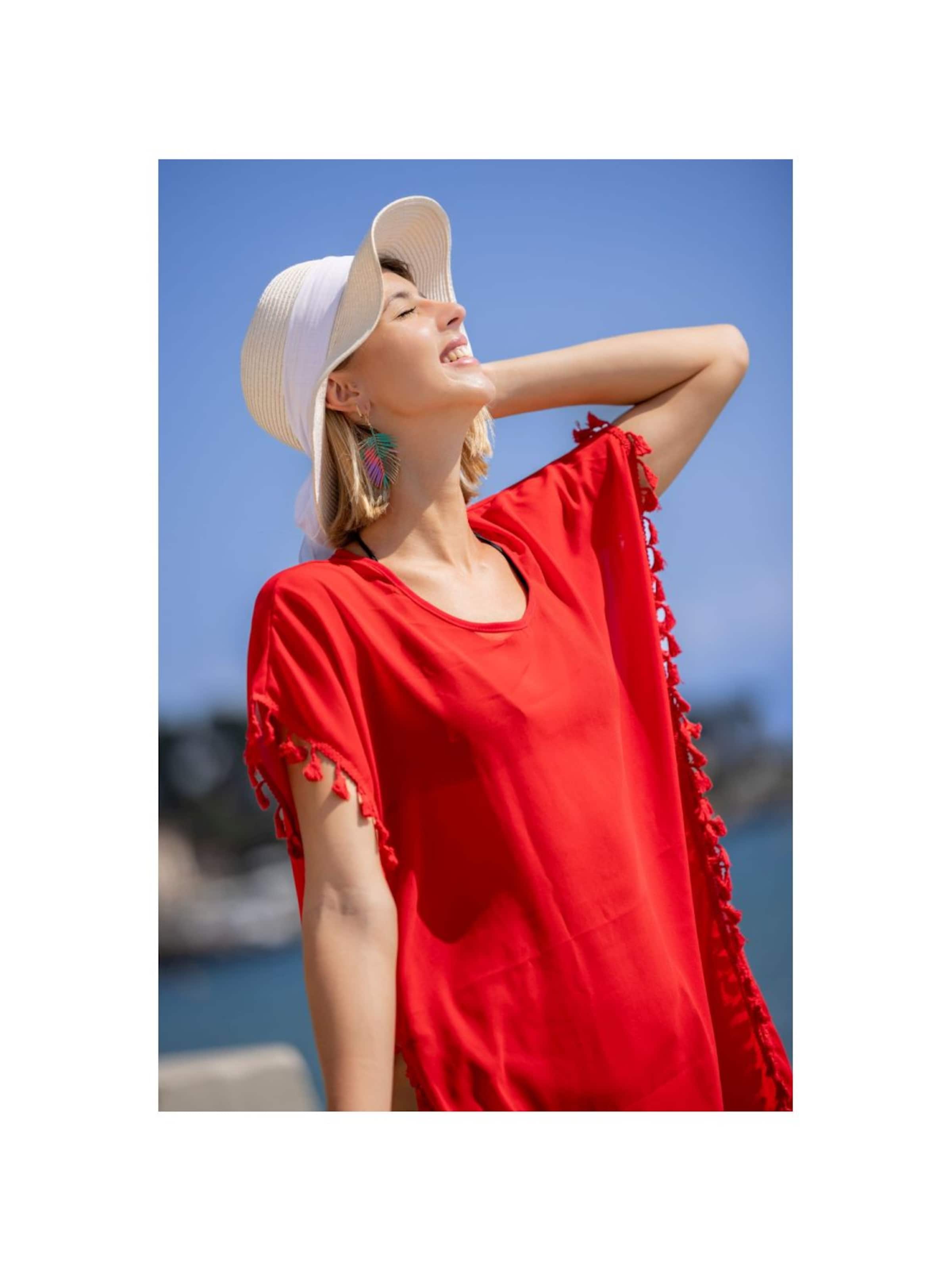 alberto cabale Beach Dress in Red