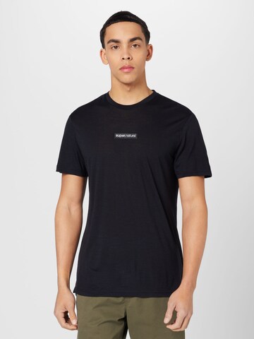 T-Shirt fonctionnel super.natural en noir : devant