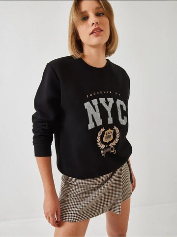 Sweat-shirt Bianco Lucci en noir