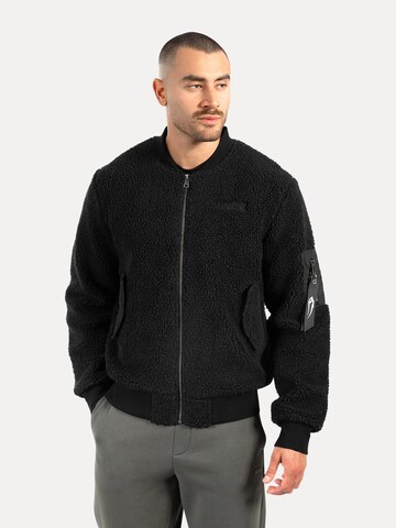 Smilodox Jacke Ferell Cozy in Schwarz: Vorderseite