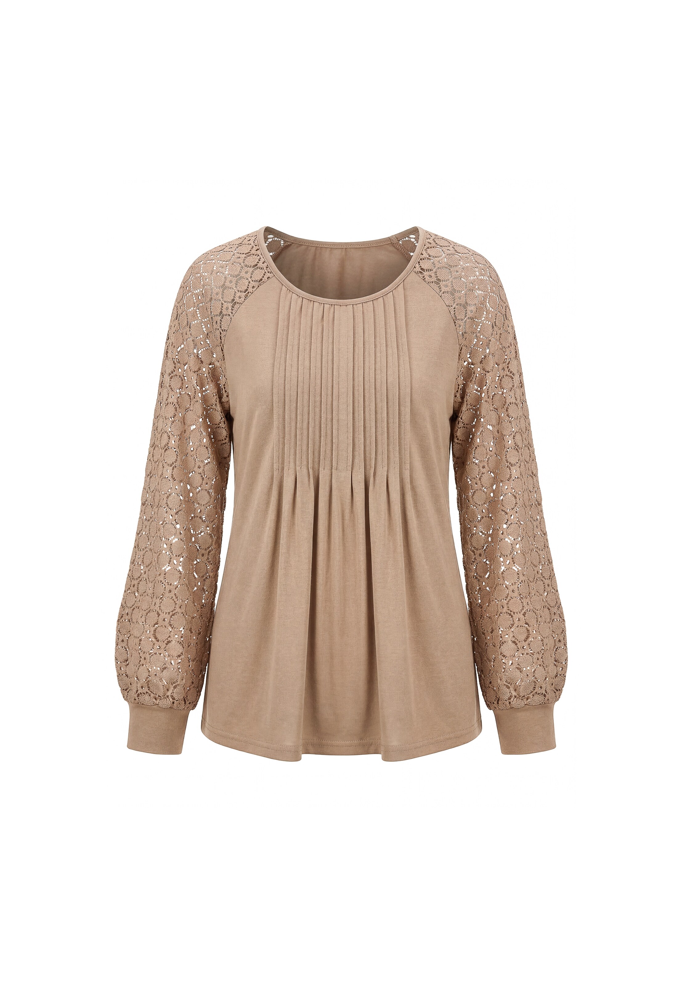 usha BLACK LABEL Blouse in Beige: voorkant