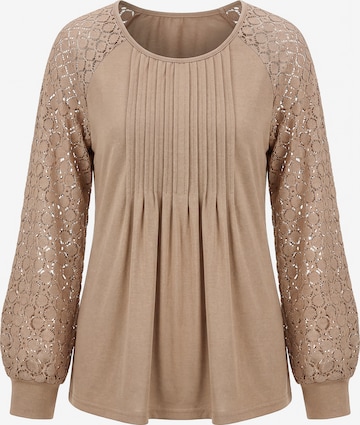 Chemisier usha BLACK LABEL en beige : devant